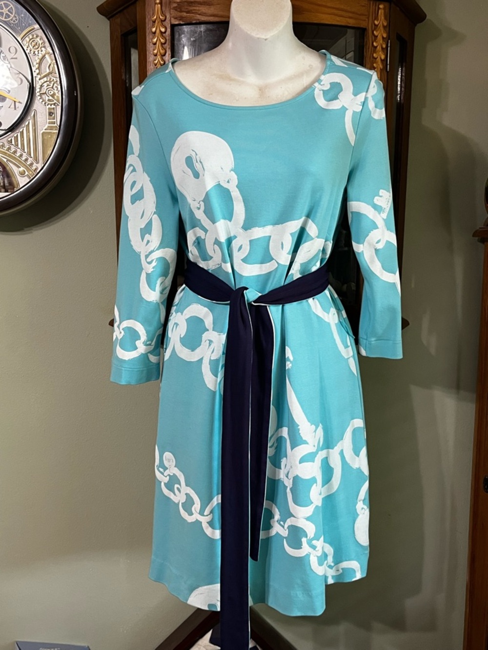 Lilly Pulitzer Lock And Chain Belted Dress Size Mediun